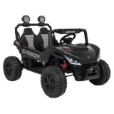 JOKO Elektrické autíčko Buggy SPEEDY 4x4, 4x200W, Dvojmiestne Kožené sedadlo, Penové kolesá, Osvetlená kapota, nosnosť 60kg, čie