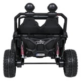 JOKO Elektrické autíčko Buggy SPEEDY 4x4, 4x200W, Dvojmiestne Kožené sedadlo, Penové kolesá, Osvetlená kapota, nosnosť 60kg, čie