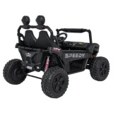 JOKO Elektrické autíčko Buggy SPEEDY 4x4, 4x200W, Dvojmiestne Kožené sedadlo, Penové kolesá, Osvetlená kapota, nosnosť 60kg, čie