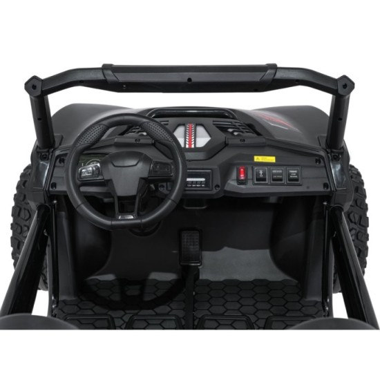 JOKO Elektrické autíčko Buggy SPEEDY 4x4, 4x200W, Dvojmiestne Kožené sedadlo, Penové kolesá, Osvetlená kapota, nosnosť 60kg, čie