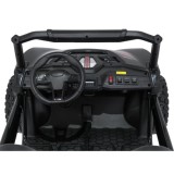 JOKO Elektrické autíčko Buggy SPEEDY 4x4, 4x200W, Dvojmiestne Kožené sedadlo, Penové kolesá, Osvetlená kapota, nosnosť 60kg, čie