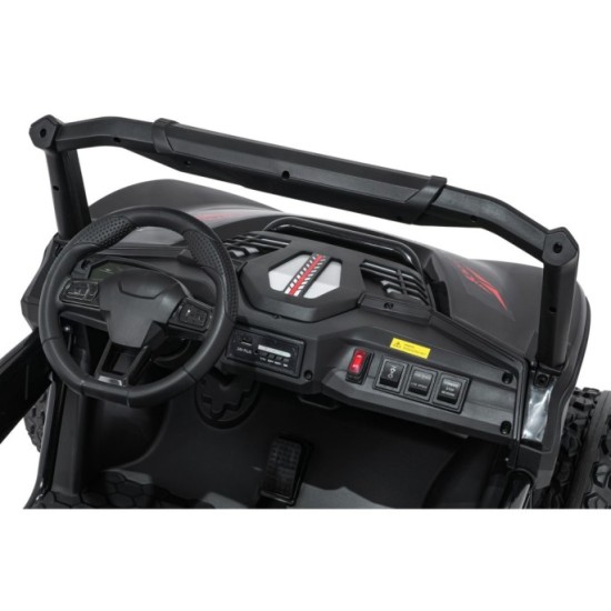 JOKO Elektrické autíčko Buggy SPEEDY 4x4, 4x200W, Dvojmiestne Kožené sedadlo, Penové kolesá, Osvetlená kapota, nosnosť 60kg, čie