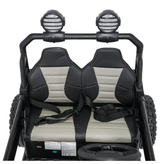 JOKO Elektrické autíčko Buggy SPEEDY 4x4, 4x200W, Dvojmiestne Kožené sedadlo, Penové kolesá, Osvetlená kapota, nosnosť 60kg, čie