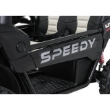 JOKO Elektrické autíčko Buggy SPEEDY 4x4, 4x200W, Dvojmiestne Kožené sedadlo, Penové kolesá, Osvetlená kapota, nosnosť 60kg, čie