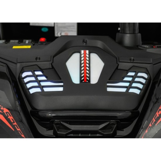 JOKO Elektrické autíčko Buggy SPEEDY 4x4, 4x200W, Dvojmiestne Kožené sedadlo, Penové kolesá, Osvetlená kapota, nosnosť 60kg, čie