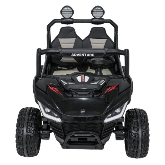 JOKO Elektrické autíčko Buggy SPEEDY 4x4, 4x200W, Dvojmiestne Kožené sedadlo, Penové kolesá, Osvetlená kapota, nosnosť 60kg, čie