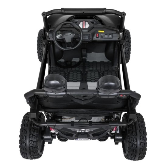 JOKO Elektrické autíčko Buggy SPEEDY 4x4, 4x200W, Dvojmiestne Kožené sedadlo, Penové kolesá, Osvetlená kapota, nosnosť 60kg, čie