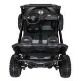JOKO Elektrické autíčko Buggy SPEEDY 4x4, 4x200W, Dvojmiestne Kožené sedadlo, Penové kolesá, Osvetlená kapota, nosnosť 60kg, čie