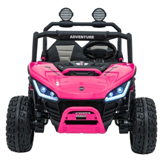 JOKO Elektrické autíčko Buggy SPEEDY 4x4, 4x200W, Dvojmiestne Kožené sedadlo, Penové kolesá, Osvetlená kapota, nosnosť 60kg, ruž
