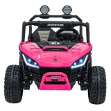 JOKO Elektrické autíčko Buggy SPEEDY 4x4, 4x200W, Dvojmiestne Kožené sedadlo, Penové kolesá, Osvetlená kapota, nosnosť 60kg, ruž