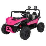 JOKO Elektrické autíčko Buggy SPEEDY 4x4, 4x200W, Dvojmiestne Kožené sedadlo, Penové kolesá, Osvetlená kapota, nosnosť 60kg, ruž