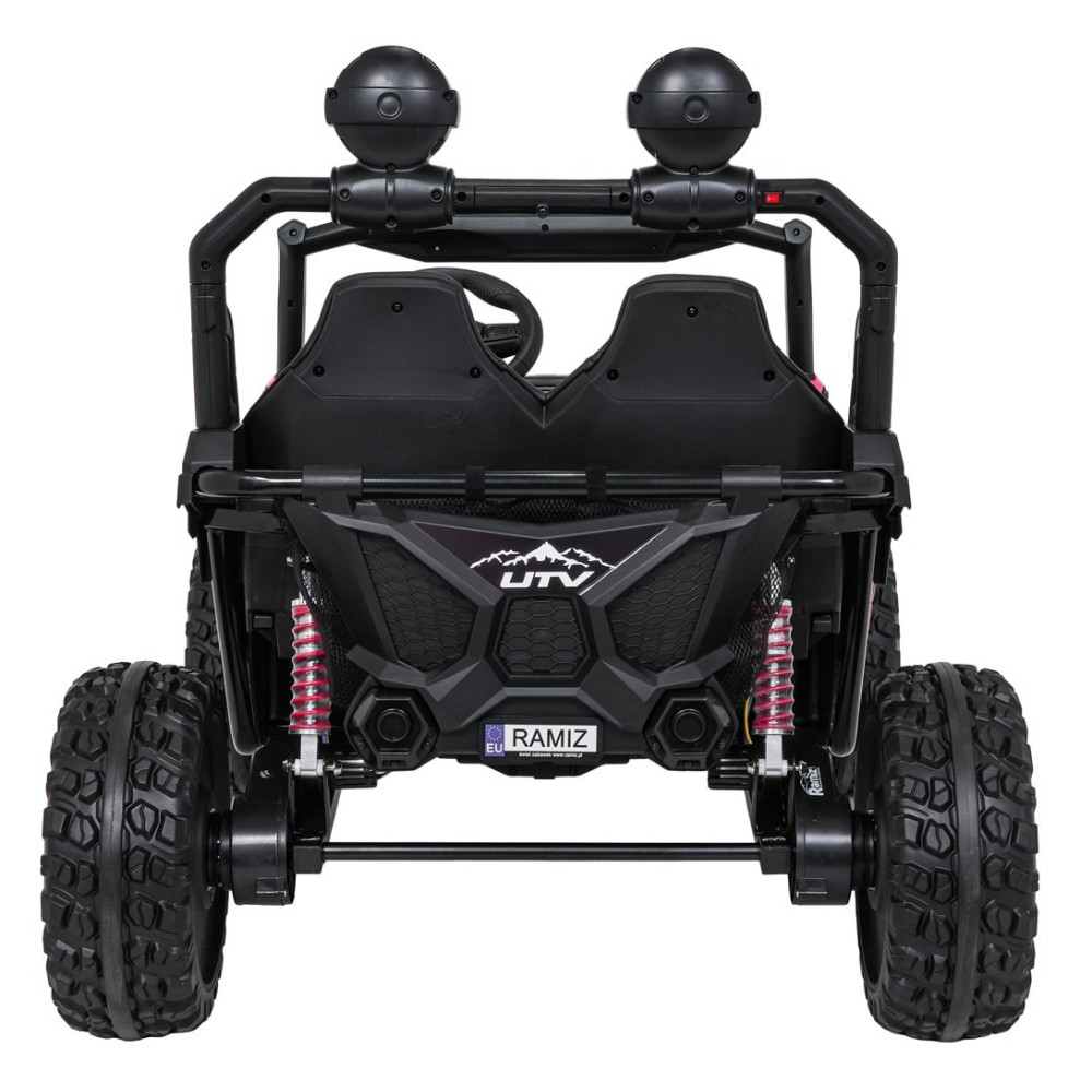JOKO Elektrické autíčko Buggy SPEEDY 4x4, 4x200W, Dvojmiestne Kožené sedadlo, Penové kolesá, Osvetlená kapota, nosnosť 60kg, ruž