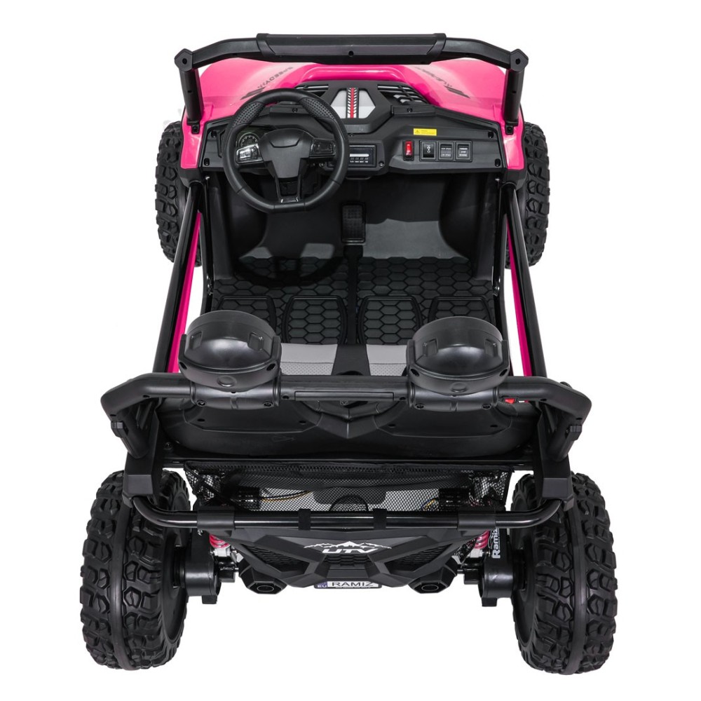 JOKO Elektrické autíčko Buggy SPEEDY 4x4, 4x200W, Dvojmiestne Kožené sedadlo, Penové kolesá, Osvetlená kapota, nosnosť 60kg, ruž