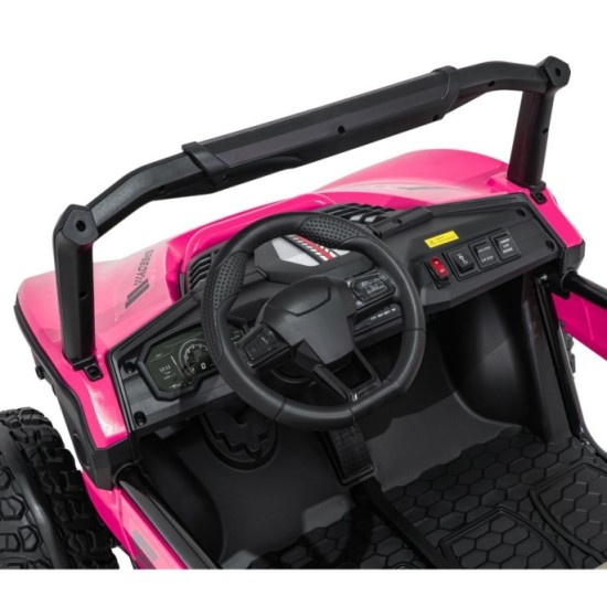 JOKO Elektrické autíčko Buggy SPEEDY 4x4, 4x200W, Dvojmiestne Kožené sedadlo, Penové kolesá, Osvetlená kapota, nosnosť 60kg, ruž