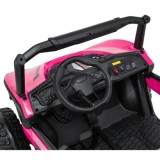 JOKO Elektrické autíčko Buggy SPEEDY 4x4, 4x200W, Dvojmiestne Kožené sedadlo, Penové kolesá, Osvetlená kapota, nosnosť 60kg, ruž