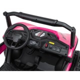 JOKO Elektrické autíčko Buggy SPEEDY 4x4, 4x200W, Dvojmiestne Kožené sedadlo, Penové kolesá, Osvetlená kapota, nosnosť 60kg, ruž