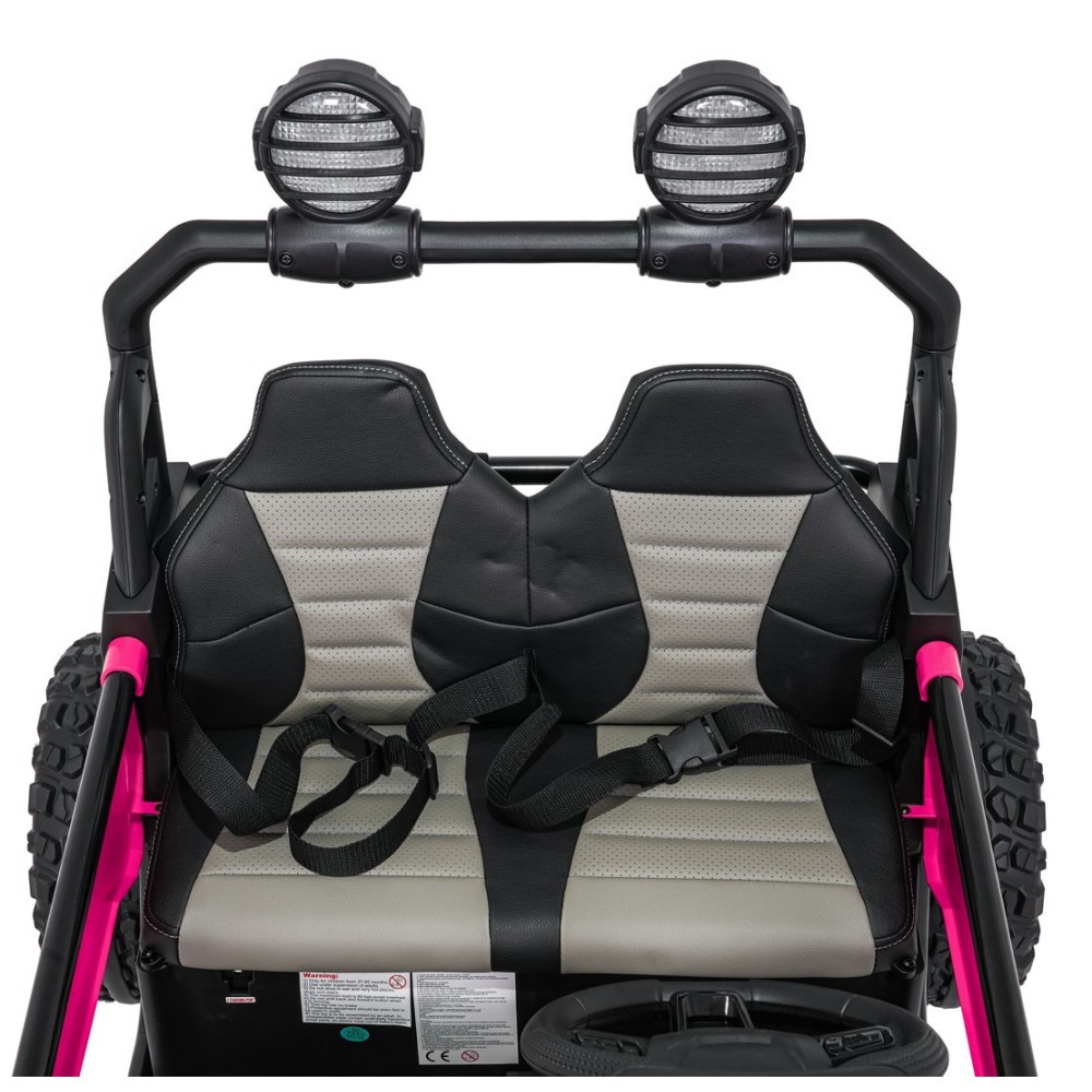 JOKO Elektrické autíčko Buggy SPEEDY 4x4, 4x200W, Dvojmiestne Kožené sedadlo, Penové kolesá, Osvetlená kapota, nosnosť 60kg, ruž