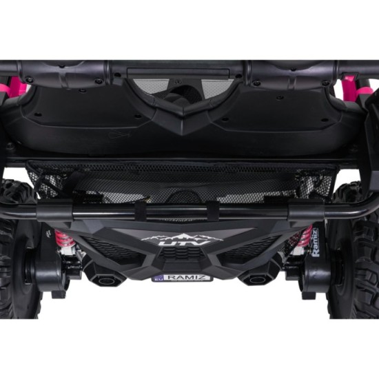 JOKO Elektrické autíčko Buggy SPEEDY 4x4, 4x200W, Dvojmiestne Kožené sedadlo, Penové kolesá, Osvetlená kapota, nosnosť 60kg, ruž