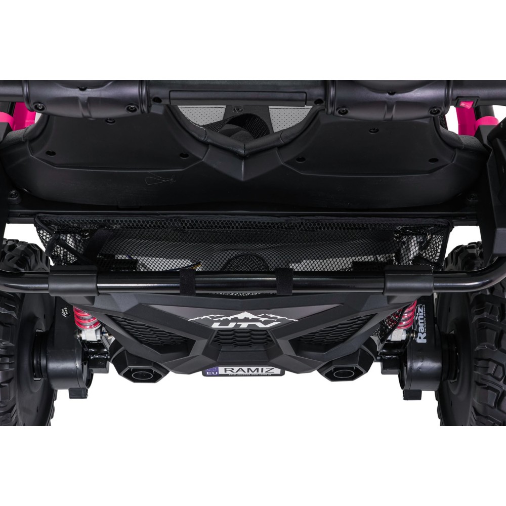 JOKO Elektrické autíčko Buggy SPEEDY 4x4, 4x200W, Dvojmiestne Kožené sedadlo, Penové kolesá, Osvetlená kapota, nosnosť 60kg, ruž