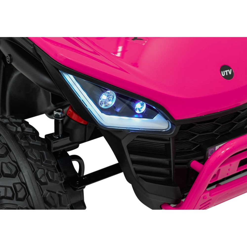 JOKO Elektrické autíčko Buggy SPEEDY 4x4, 4x200W, Dvojmiestne Kožené sedadlo, Penové kolesá, Osvetlená kapota, nosnosť 60kg, ruž