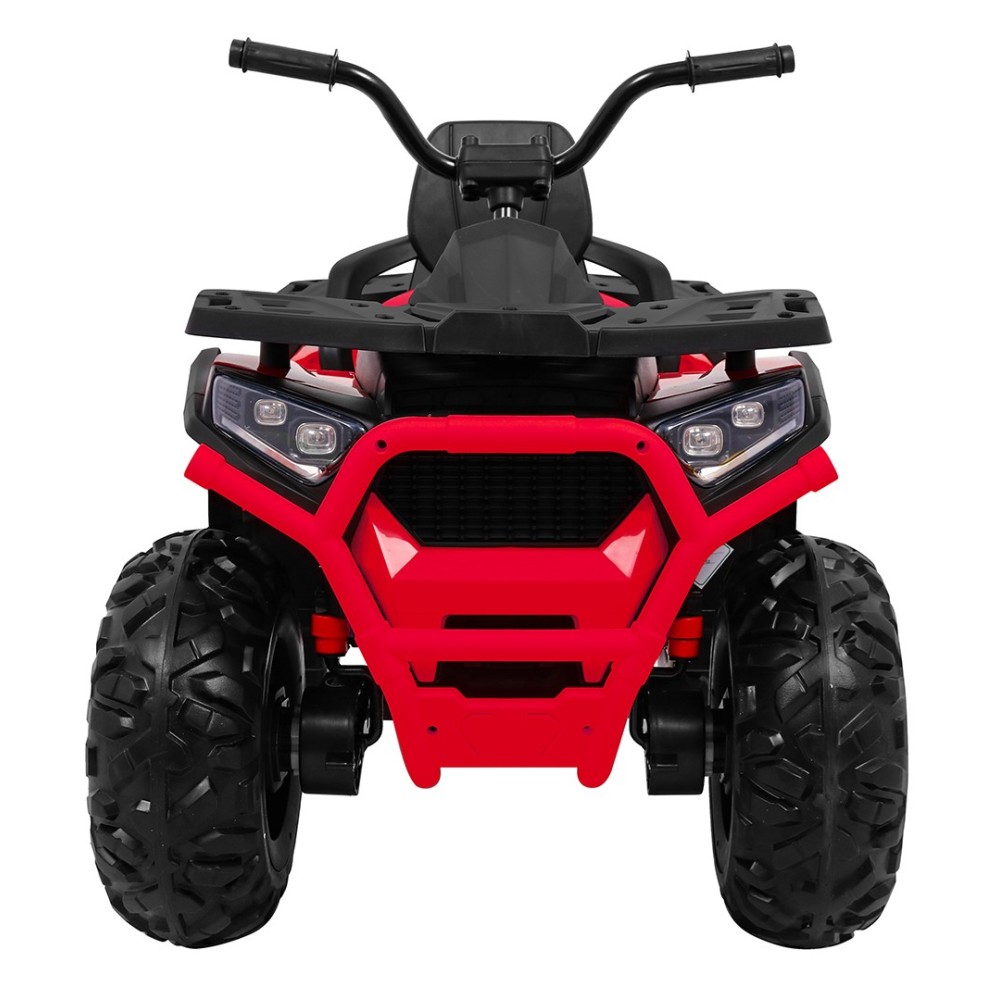 JOKO Elektrická štvorkolka 4x4 ATV Desert, penové kolesá, kožené sedadlo, červená