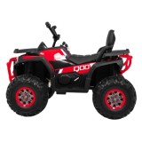 JOKO Elektrická štvorkolka 4x4 ATV Desert, penové kolesá, kožené sedadlo, červená