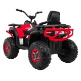 JOKO Elektrická štvorkolka 4x4 ATV Desert, penové kolesá, kožené sedadlo, červená