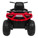 JOKO Elektrická štvorkolka 4x4 ATV Desert, penové kolesá, kožené sedadlo, červená
