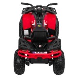 JOKO Elektrická štvorkolka 4x4 ATV Desert, penové kolesá, kožené sedadlo, červená