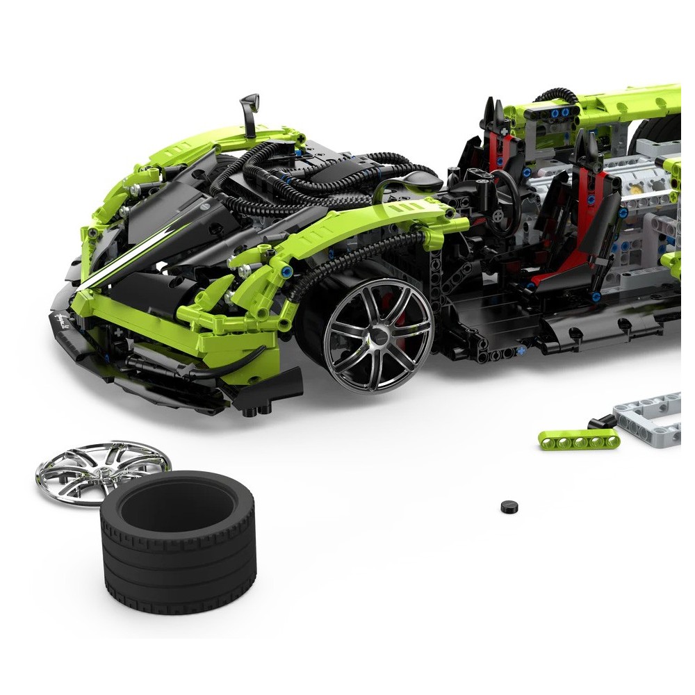 Rastar Veľká Technická stavebnica 2892ks Auto Pagani Huayra 1:8, zelená