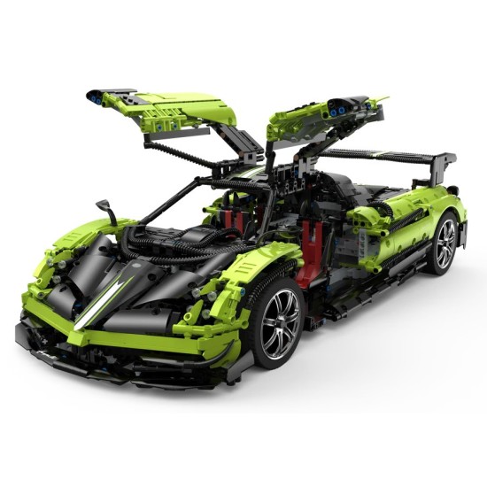 Rastar Veľká Technická stavebnica 2892ks Auto Pagani Huayra 1:8, zelená
