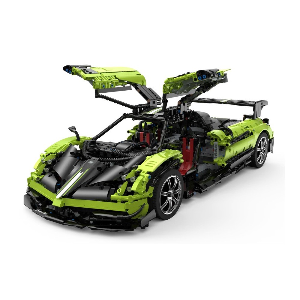Rastar Veľká Technická stavebnica 2892ks Auto Pagani Huayra 1:8, zelená