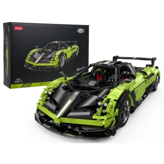 Rastar Veľká Technická stavebnica 2892ks Auto Pagani Huayra 1:8, zelená