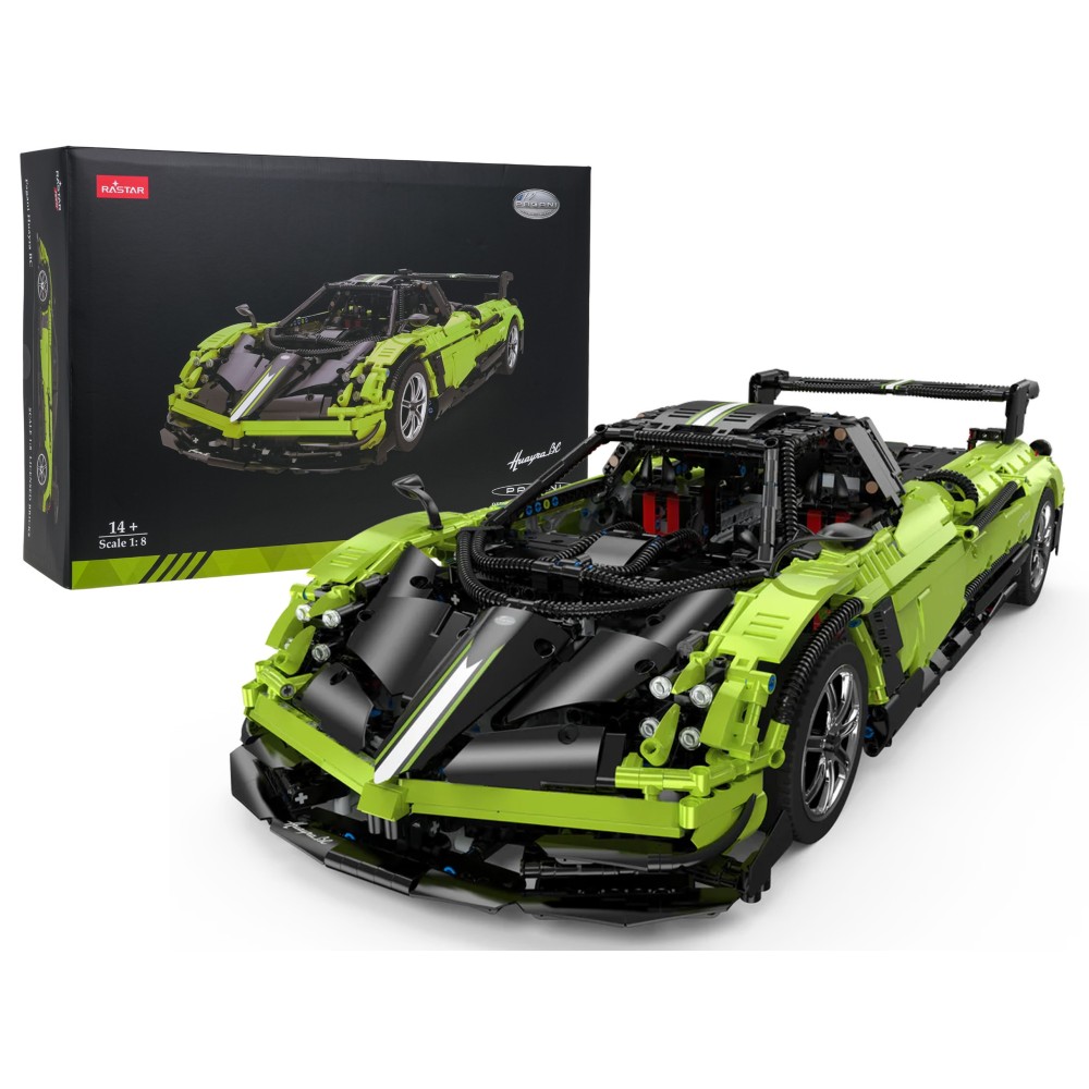 Rastar Veľká Technická stavebnica 2892ks Auto Pagani Huayra 1:8, zelená