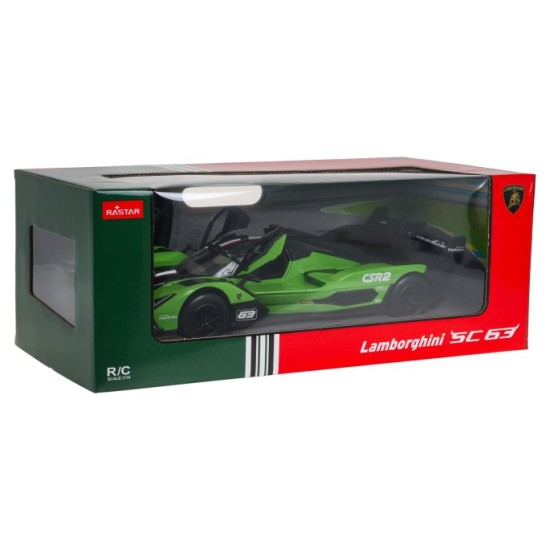 Rastar RC Auto Lamborghini SC63 1:14 na diaľkové ovládanie, zelené