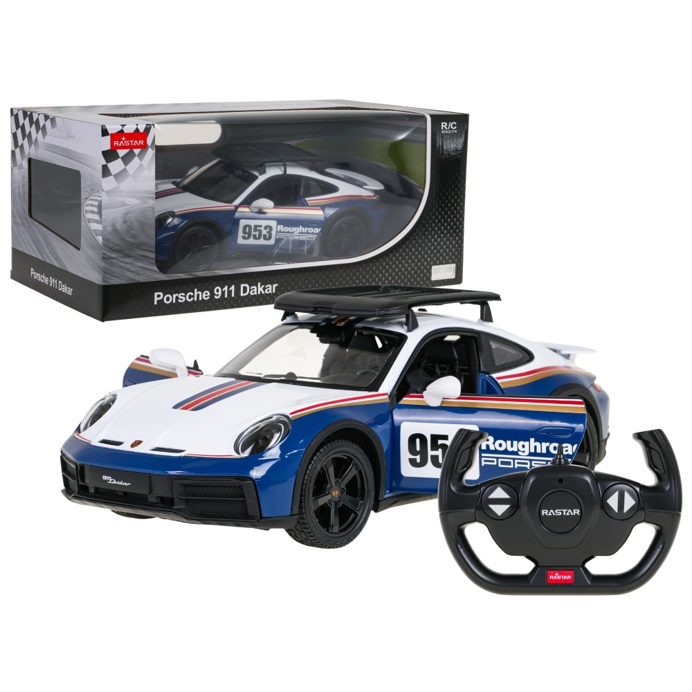 Rastar RC Auto Porsche 911 Dakar 1:14 na diaľkové ovládanie, modré