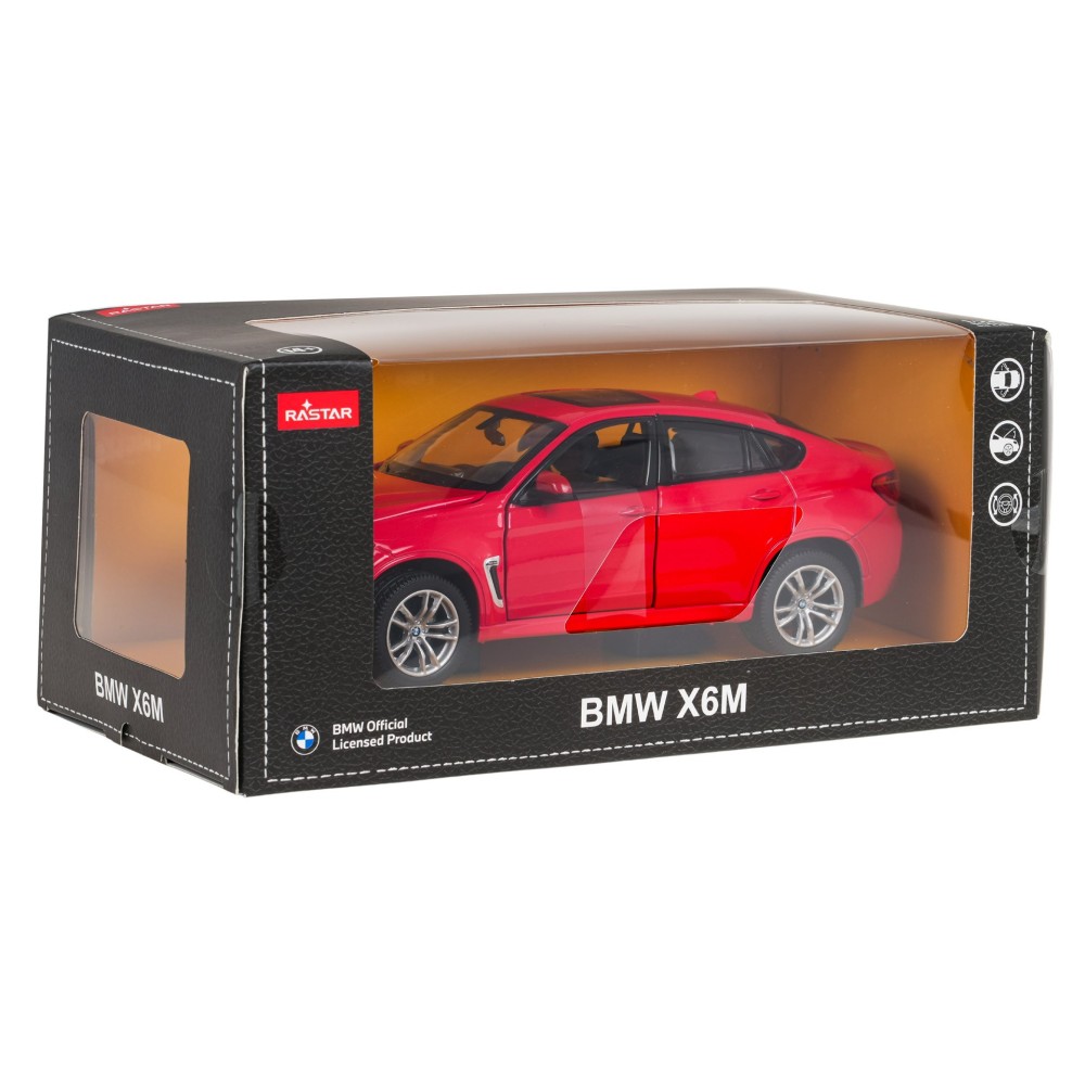 Rastar Kovové Auto BMW X6M 1:24, červené