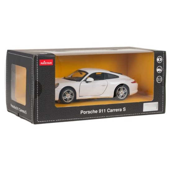 Rastar Kovové Auto Porsche 911 1:24, kovový model, biele
