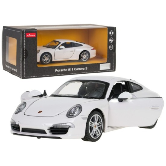 Rastar Kovové Auto Porsche 911 1:24, kovový model, biele