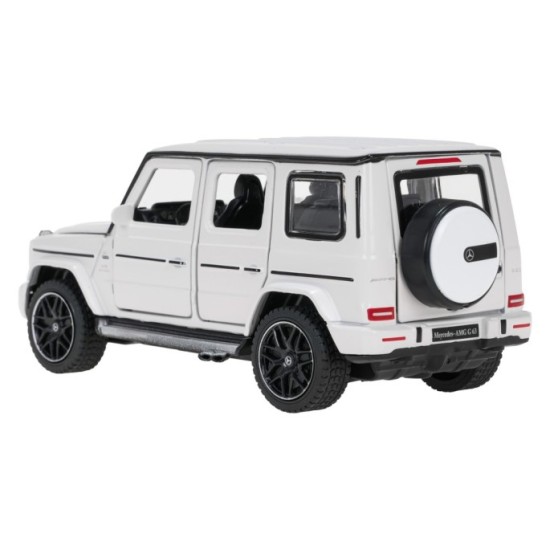 Rastar Kovové auto Mercedes-Benz AMG G63 1:32, kovový model so svetlom a zvukom na batérie, biele