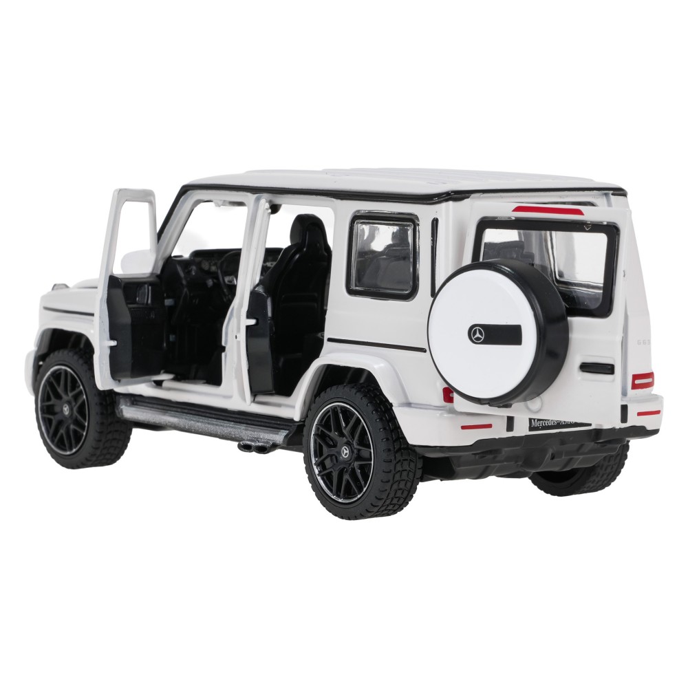 Rastar Kovové auto Mercedes-Benz AMG G63 1:32, kovový model so svetlom a zvukom na batérie, biele