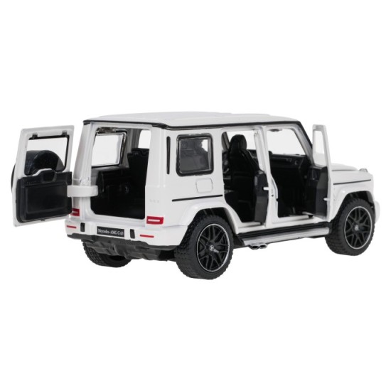 Rastar Kovové auto Mercedes-Benz AMG G63 1:32, kovový model so svetlom a zvukom na batérie, biele