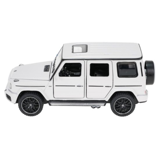 Rastar Kovové auto Mercedes-Benz AMG G63 1:32, kovový model so svetlom a zvukom na batérie, biele