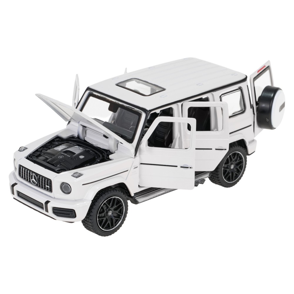 Rastar Kovové auto Mercedes-Benz AMG G63 1:32, kovový model so svetlom a zvukom na batérie, biele