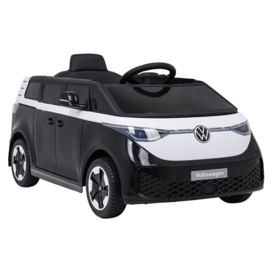 JOKO Elektrické autíčko Volkswagen ID BUZZ, penové kolesá, kožené sedadlo, čierne