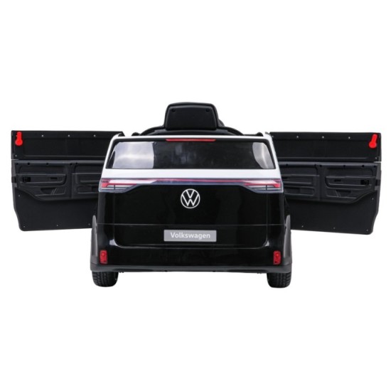 JOKO Elektrické autíčko Volkswagen ID BUZZ, penové kolesá, kožené sedadlo, čierne
