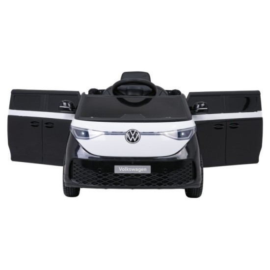 JOKO Elektrické autíčko Volkswagen ID BUZZ, penové kolesá, kožené sedadlo, čierne