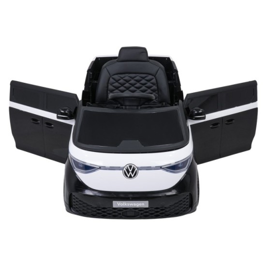 JOKO Elektrické autíčko Volkswagen ID BUZZ, penové kolesá, kožené sedadlo, čierne