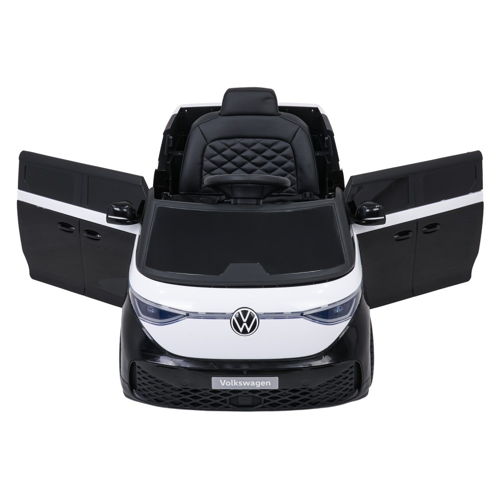 JOKO Elektrické autíčko Volkswagen ID BUZZ, penové kolesá, kožené sedadlo, čierne