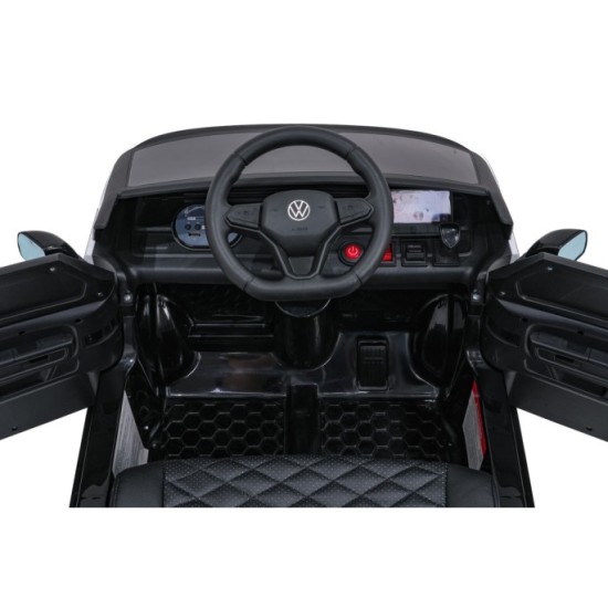 JOKO Elektrické autíčko Volkswagen ID BUZZ, penové kolesá, kožené sedadlo, čierne